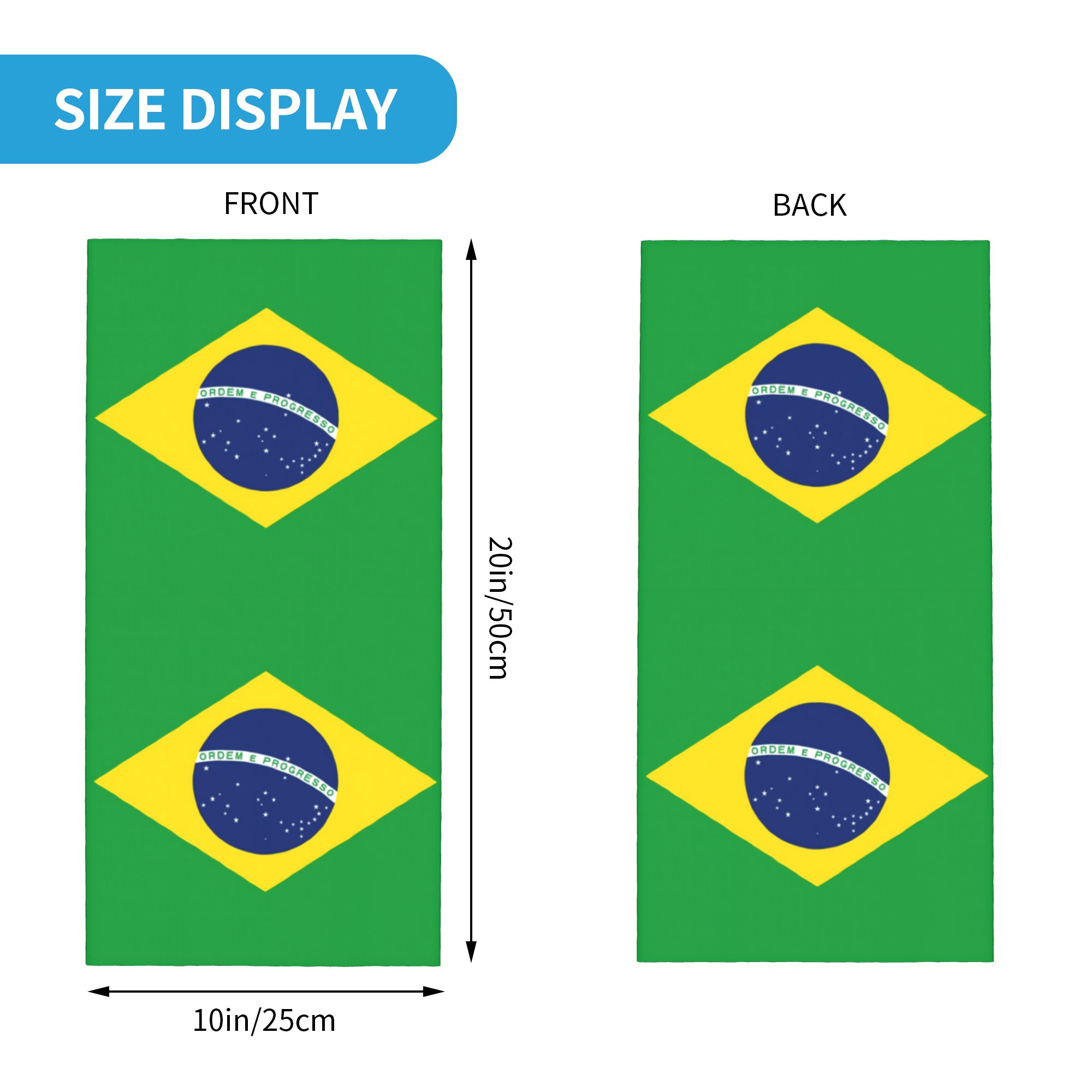 Custom Brazil Flag Bandana Nec - đánh giá và giá Neck Gaiter Face Cover