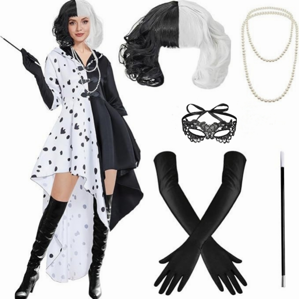 Women Inspired Cruella Cosplay - đánh giá và giá Black Face Mask Pack