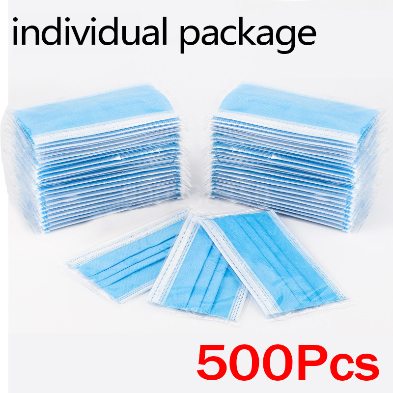 10-500pcs Disposable Adults In - đánh giá và giá Disposable Mask Blue
