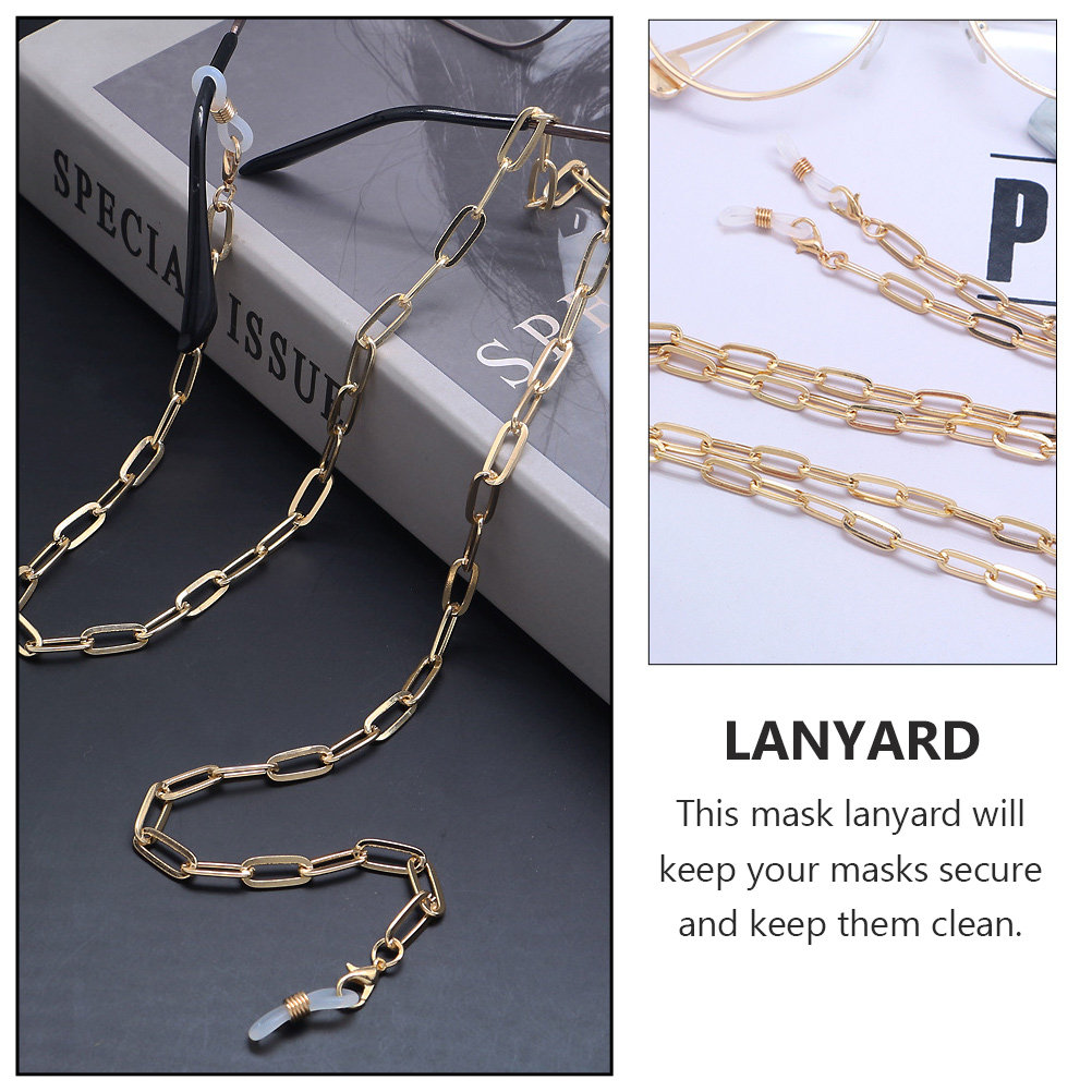 Gold Paperclip Mask Lanyard Gl - đánh giá và giá Mask Chain Holder